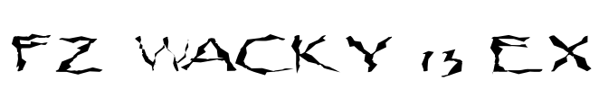 FZ WACKY 13 EX Font Image