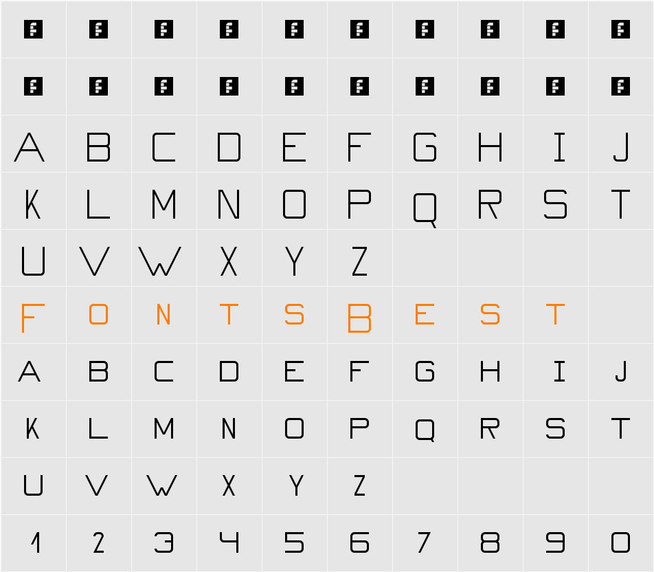 Countdowner Character Map