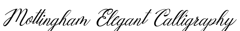 Mottingham Elegant Calligraphy Font Image