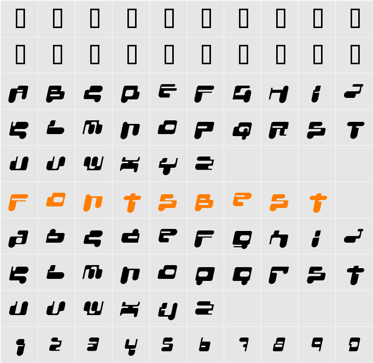 ConsoleRemix Character Map