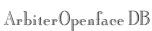 ArbiterOpenface DB Font Image