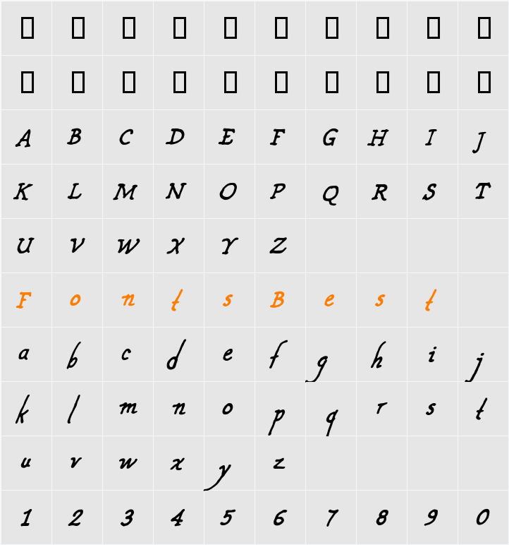 CF Nouvelle France Character Map