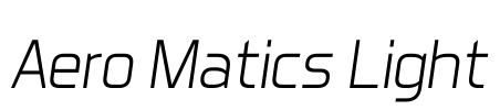 Aero Matics Light Font Image