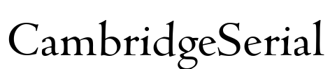 CambridgeSerial Font Image