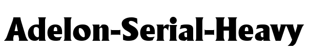 Adelon-Serial-Heavy Font Image