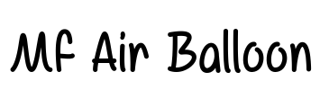 Mf Air Balloon Font Image