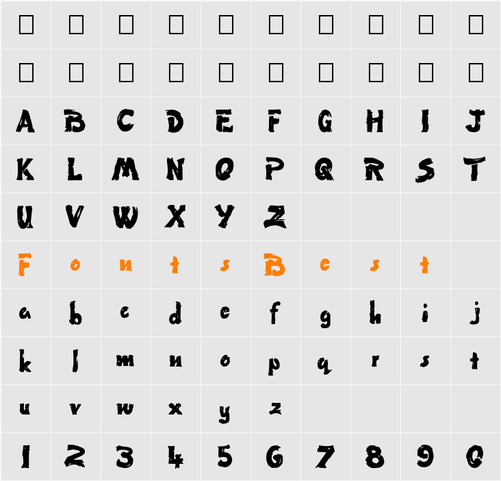 FZ UNIQUE 50 Character Map