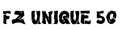 FZ UNIQUE 50 Font Image