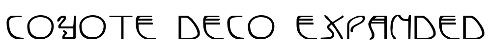 Coyote Deco Expanded Font Image