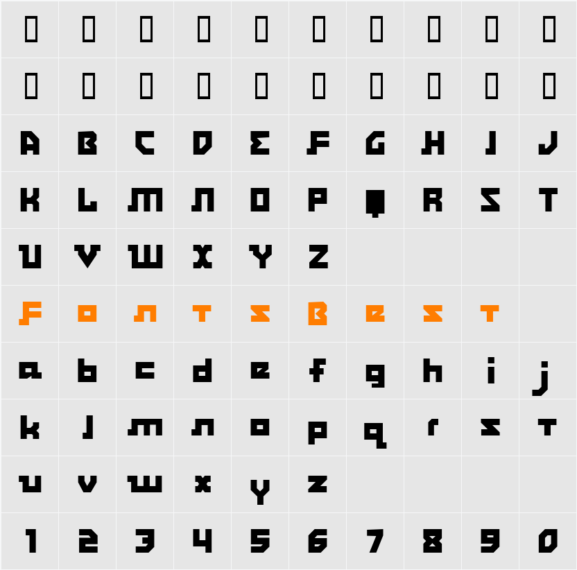 Carbiner Character Map