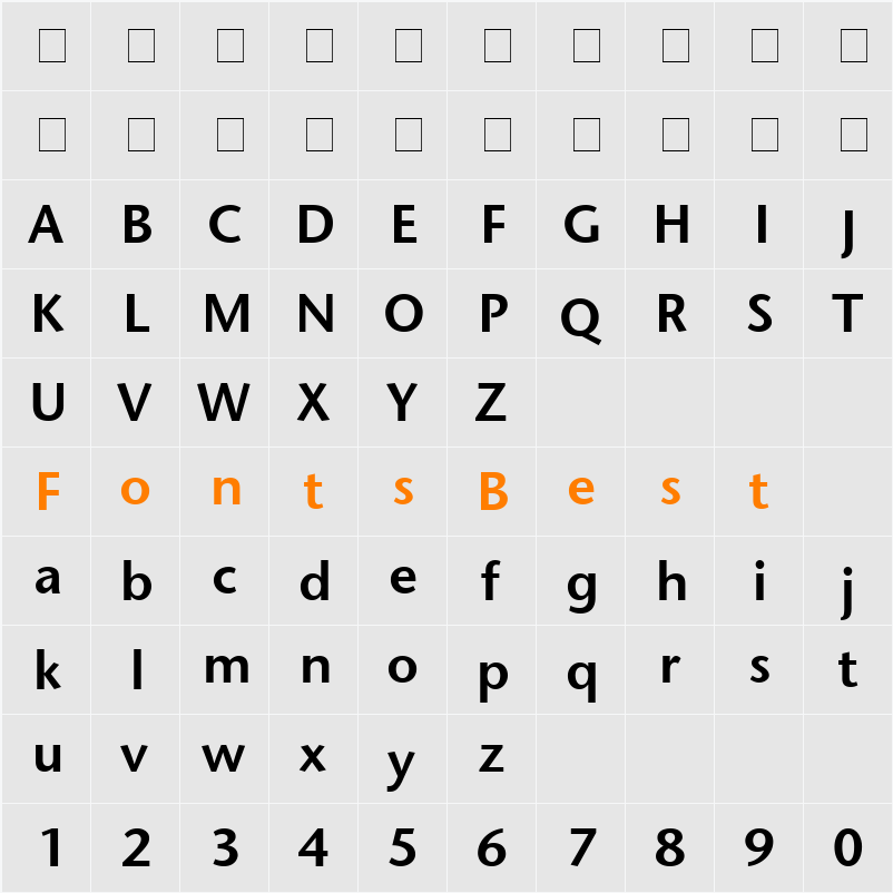 Mesouran Sans SSi Character Map