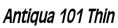 Antiqua 101 Thin Font Image