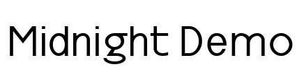 Midnight Demo Font Image