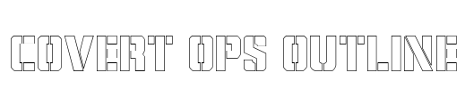 Covert Ops Outline Font Image