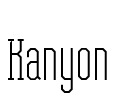 Kanyon Font Image