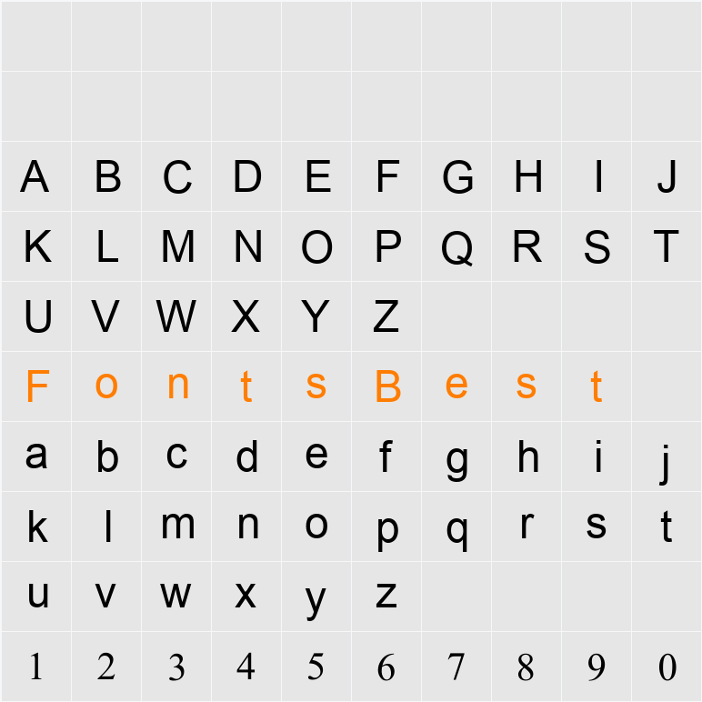 Abc (Glx) Diwani1 Character Map