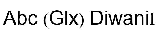 Abc (Glx) Diwani1 Font Image