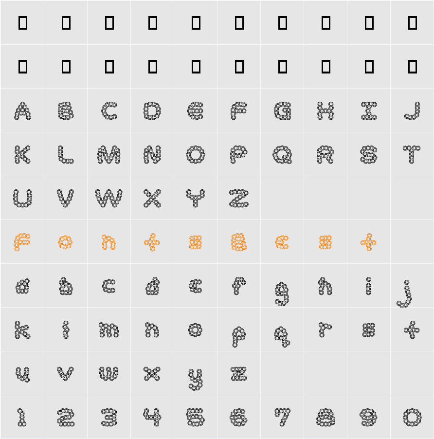 Accent Dot Bits 2 Character Map