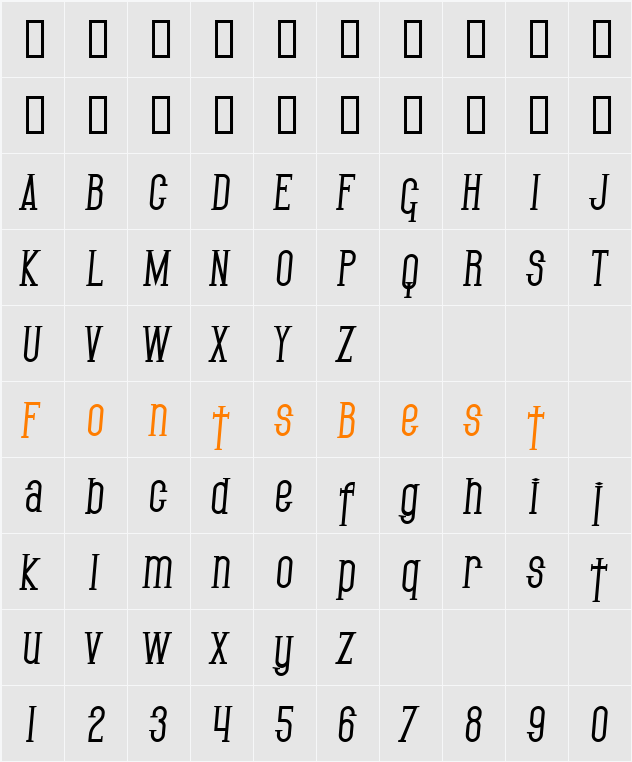 JI-Fogged Character Map