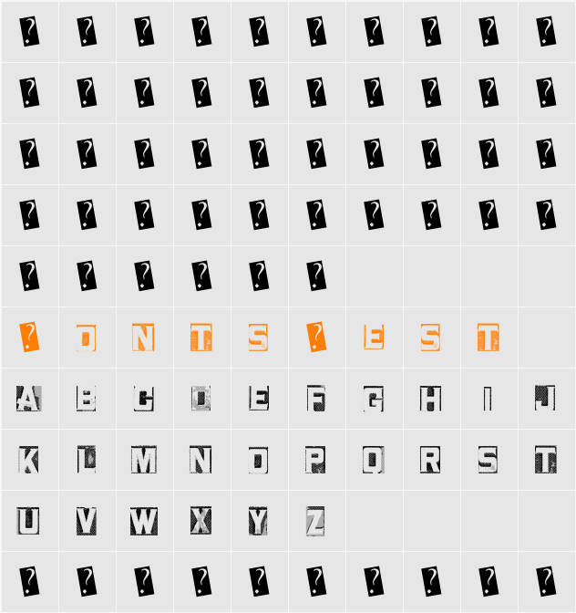 MetalBlockTwo Character Map