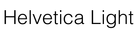 Helvetica Light Font Image