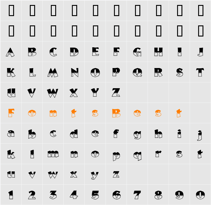 Carson Character Map