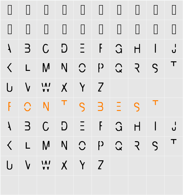 CyberBunny Character Map