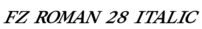 FZ ROMAN 28 ITALIC Font Image