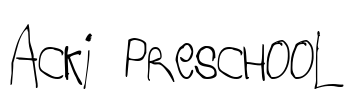 Acki Preschool Font Image