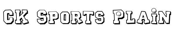 CK Sports Plain Font Image