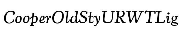 CooperOldStyURWTLig Font Image