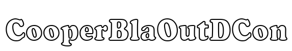 CooperBlaOutDCon Font Image