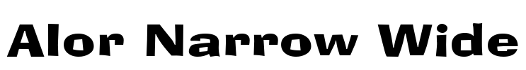 Alor Narrow Wide Font Image