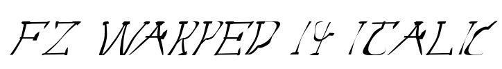 FZ WARPED 14 ITALIC Font Image