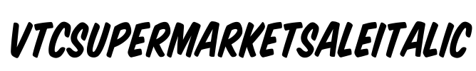 VTCSuperMarketSaleItalic Font Image