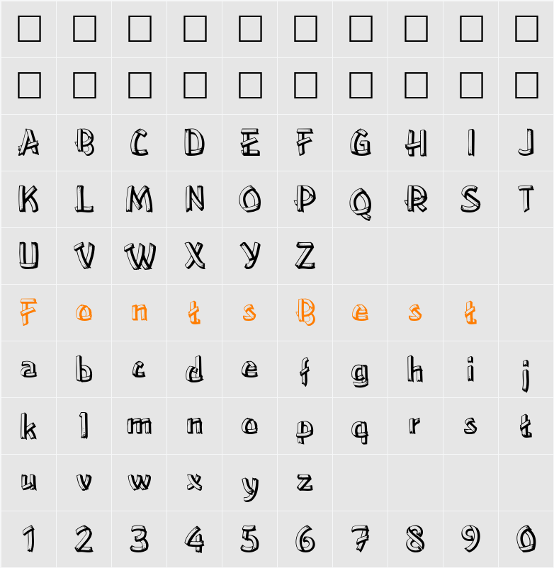 FZ UNIQUE 15 Character Map