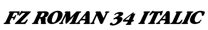 FZ ROMAN 34 ITALIC Font Image