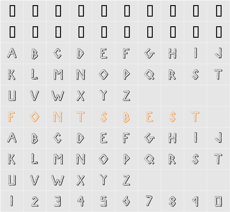 CK Bamboo Character Map