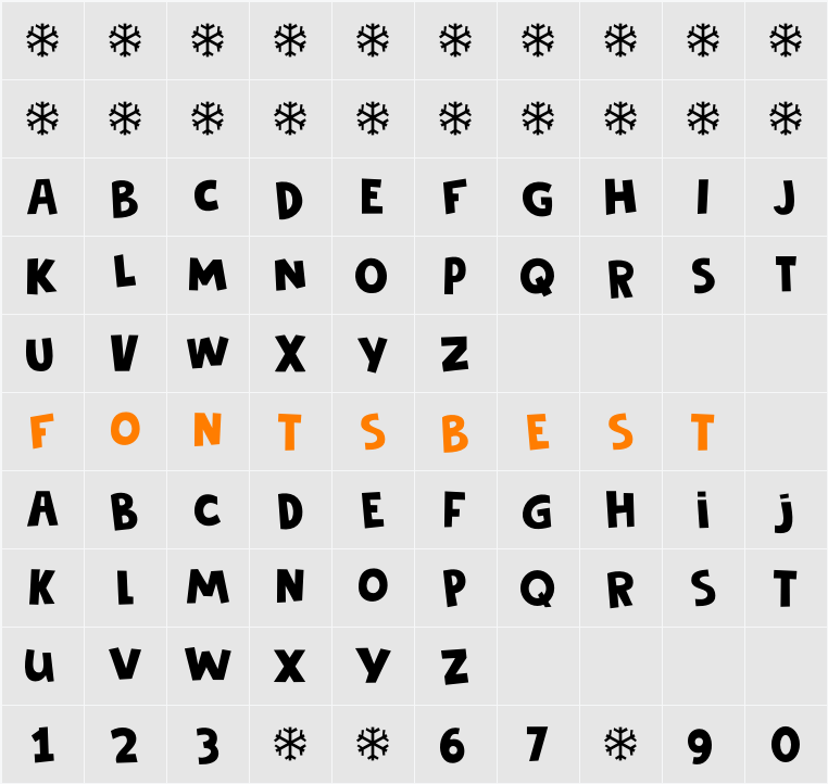 DK Frozen Memory Character Map