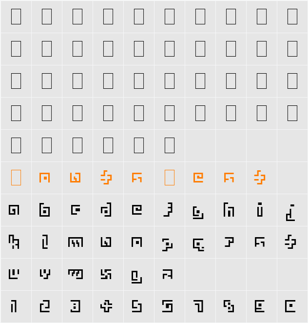 Maze91 91 Character Map