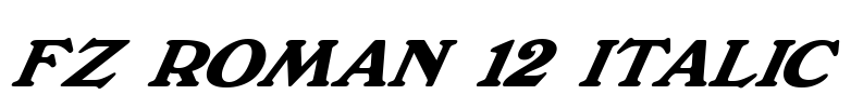 FZ ROMAN 12 ITALIC Font Image