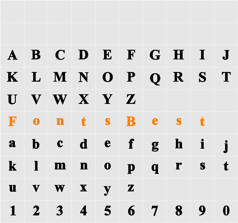 ALKATIP Basma Tom Character Map