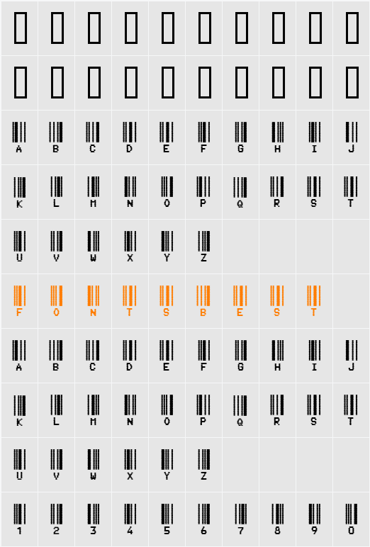 CODE3X Character Map