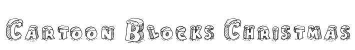 Cartoon Blocks Christmas Font Image