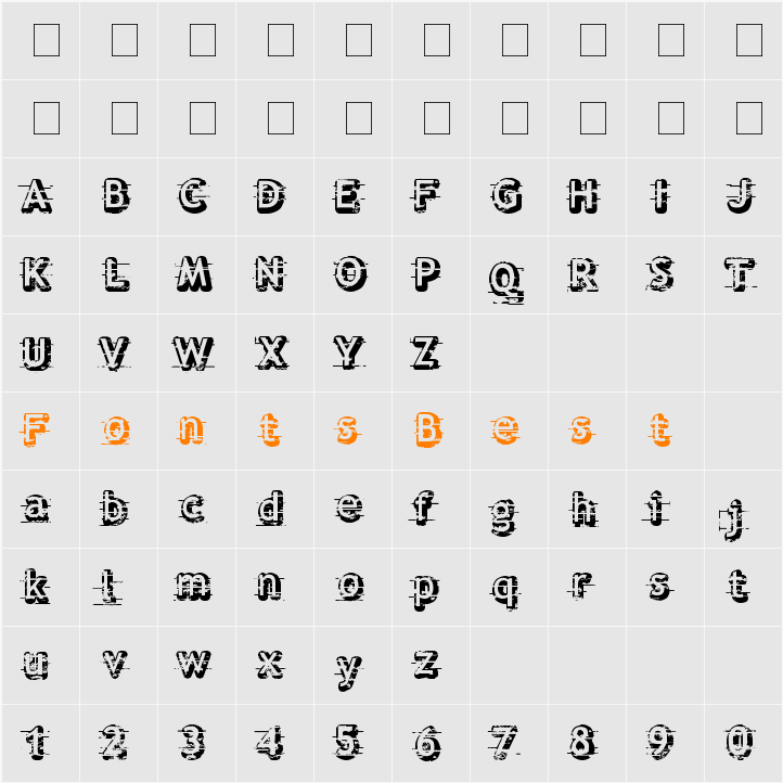 Alfred 24 Character Map