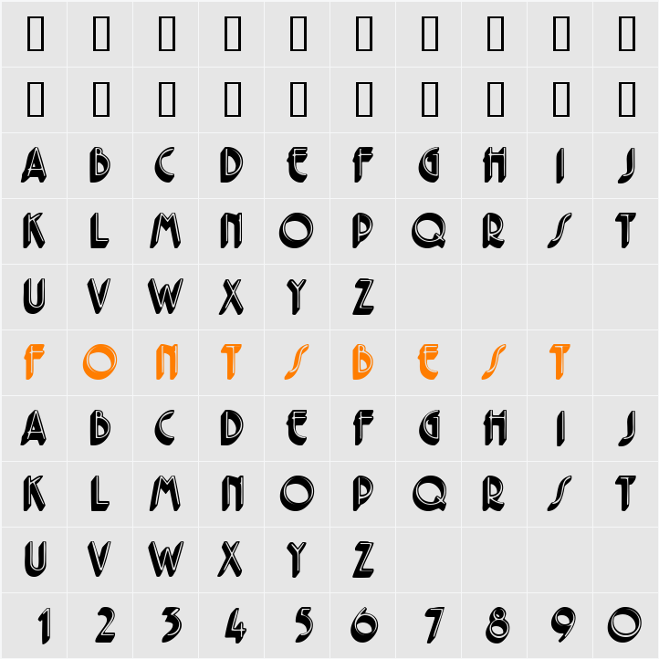 FerioDisplayCapsSSi Character Map