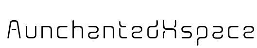 AunchantedXspace Font Image