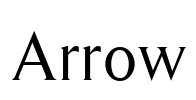 Arrow Font Image