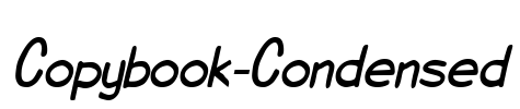 Copybook-Condensed Font Image