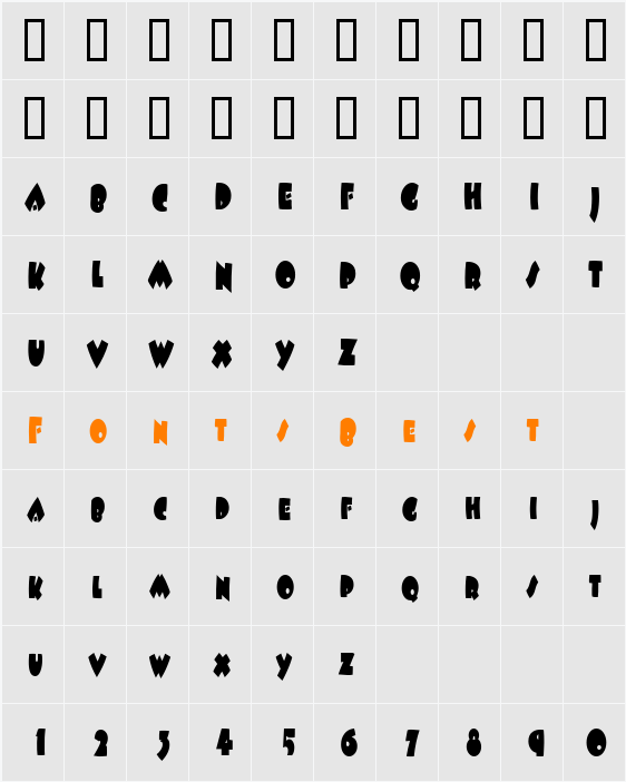 FatsoCondensed Character Map